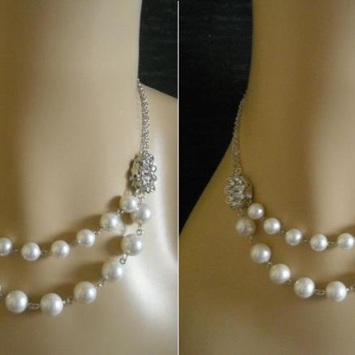 Bridal necklace, Bridal pearl necklace,sterling silver necklace,Swarovski crystal jewelry, Bridal jewelry, Bridal earrings, Wedding jewelry