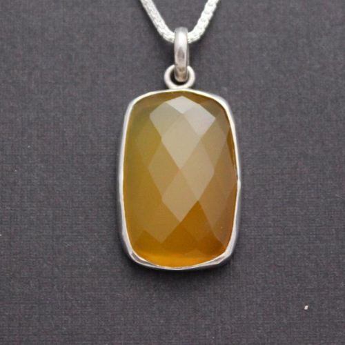 Canary yellow pendant Rectangle pendant