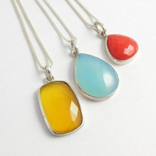 Canary yellow pendant, Rectangle pendant necklace, Silver pendant