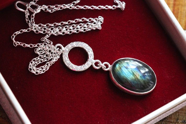 Labradorite Pendant Gemstone Pendant Sterling