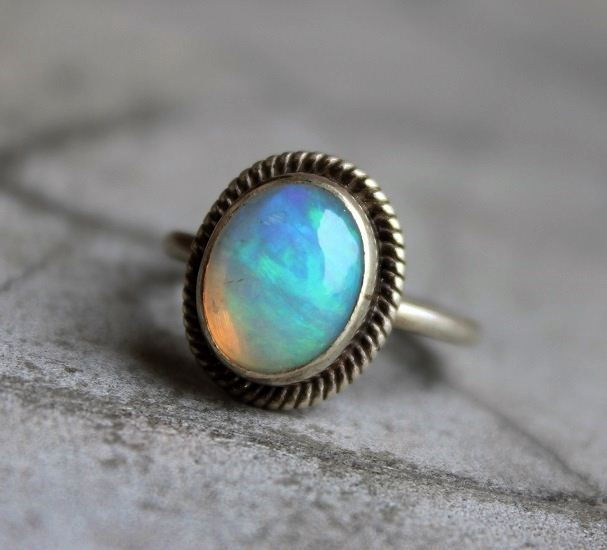 Opal ring OOAK Natural Opal