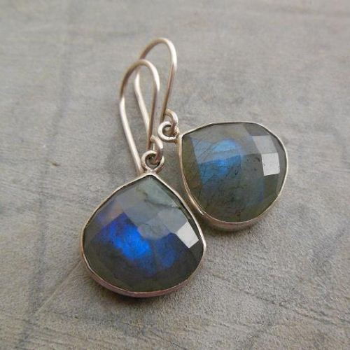 Sterling Silver Labradorite earrings - Dangle earrings
