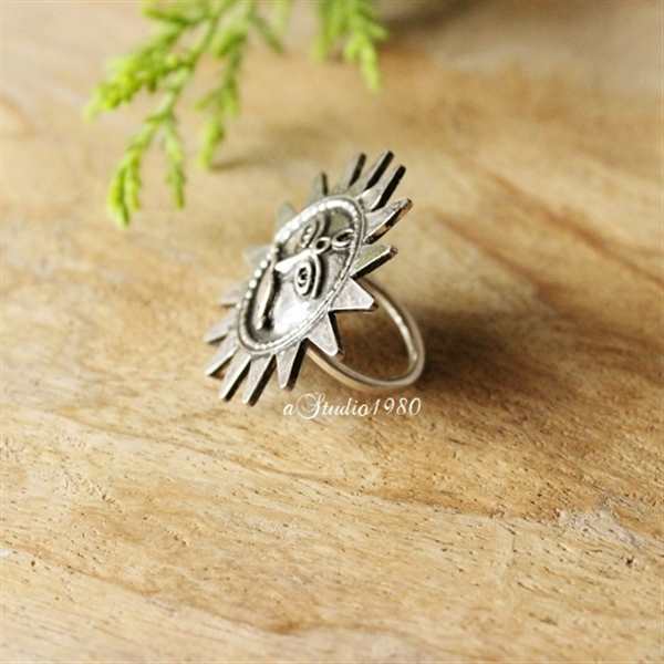 Sun Ring - Surya ring - Statement silver ring - Celestial ring - 