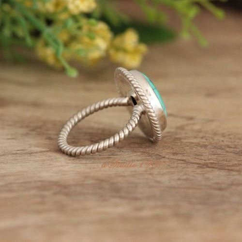 Statement handmade silver turquoise rings, Unique turquoise jewelry