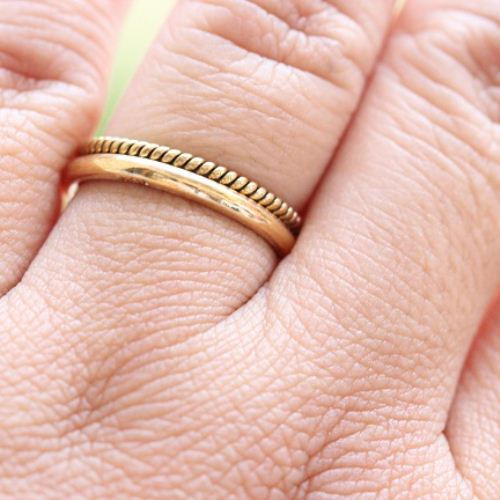 Wedding Band, 18k yellow gold band ring, Stack rings